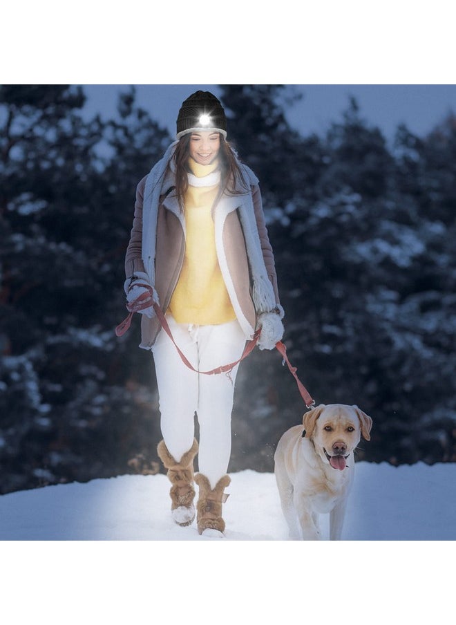 HIGHEVER - Rechargeable LED Beanie Hat with Headlamp - Winter Running Camping Gifts for Men Women Kids - Image 1