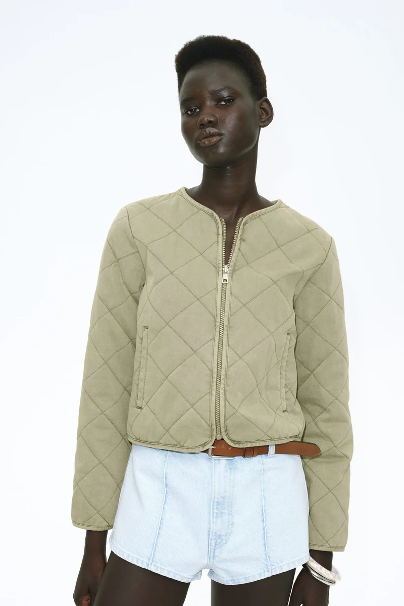 اتش اند ام Quilted cotton jacket