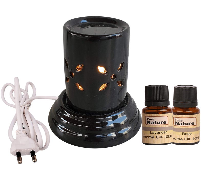 Pure Source India Electric Aroma Diffuser for Home (10 ml Rose & Lavender Fragrance) - Image 2