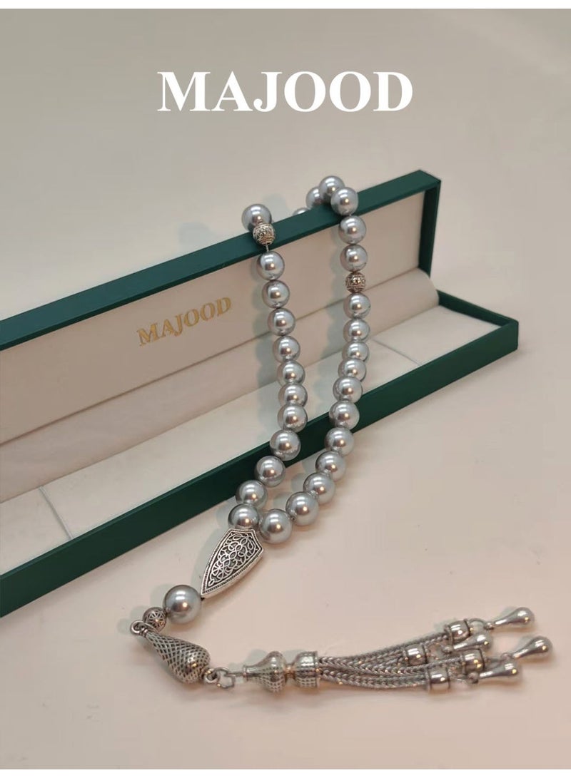 موجود 33 سبحة صلاة من اللؤلؤ الطبيعي/سبحة/10 مم - Image 1