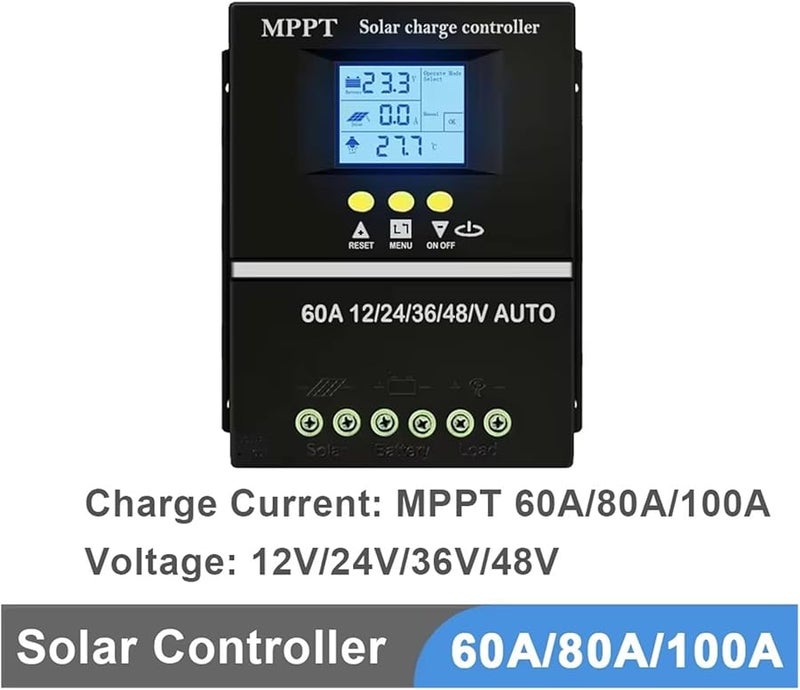 MPPT Solar Charge Controller 100A 12V 24V 36V 48V For Lead Acid And Lithium Battery - Image 3