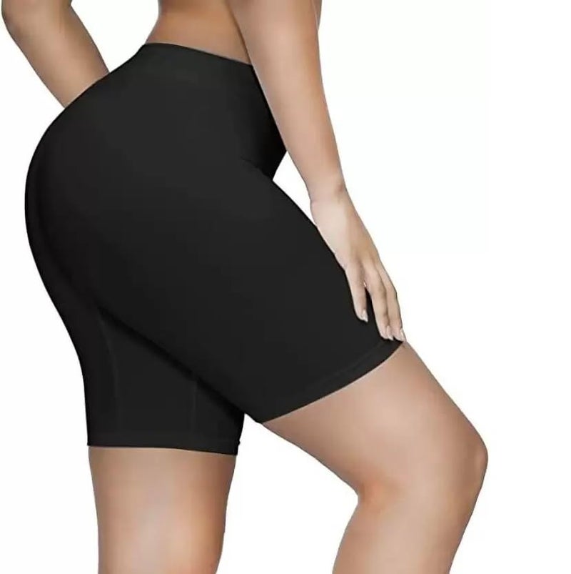 Mysha Women's High Waist Seamless Cycling Shorts - 2 Pack (Black & White) - Image 2