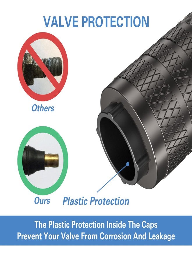 سي كيه أوتو أغطية صمامات إطارات CKAuto، رمادية، 4 قطع/عبوة، مجموعة أغطية صمامات إطارات من الألومنيوم المؤكسد، مقاومة للتآكل، أغطية صمامات عالمية للسيارات والشاحنات والدراجات النارية وسيارات الدفع الرباعي والدراجات الهوائية - Image 3