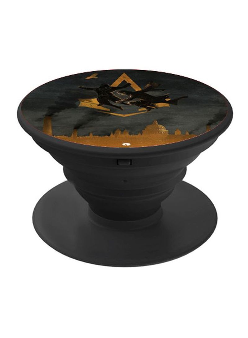 RKN Assasins Creed Printed Pop Socket Finger Grip Phone Holder Black/Brown - Image 1