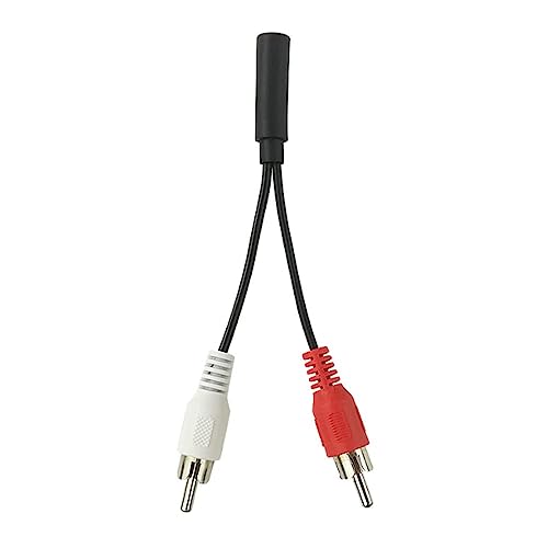 C&E 6 Inch 3.5mm Female to 2 RCA Male Stereo Audio Y Cable, Nickel Plated Adapter Compatible for TV,Smartphones, MP3, Tablets, Speakers,Home Theater - Image 2