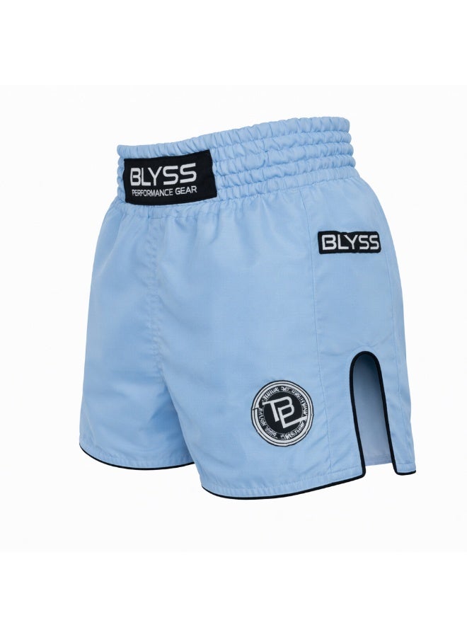 BLYSS Performance Gear Muay Thai Shorts PULSE Sky Blue - Image 5