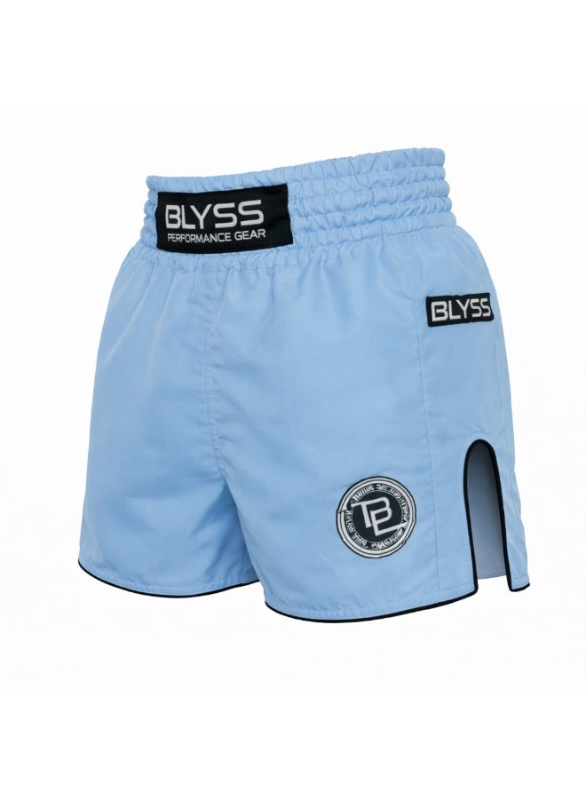 BLYSS Performance Gear Muay Thai Shorts PULSE Sky Blue - Image 4