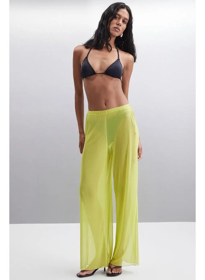 GRIMELANGE Grimelange Arista Women's Summer Tulle Pistachio Green Pants