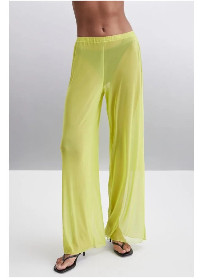 GRIMELANGE Grimelange Arista Women's Summer Tulle Pistachio Green Pants
