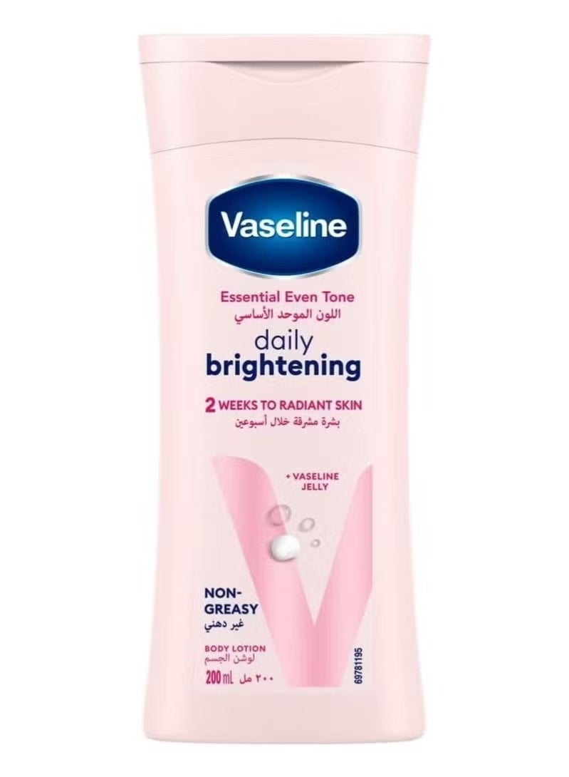 Vaseline Essential Even Tone Daily Brightening 2 Weeks To Radiant Skin Vaseline Jelly 200 ml - Image 1