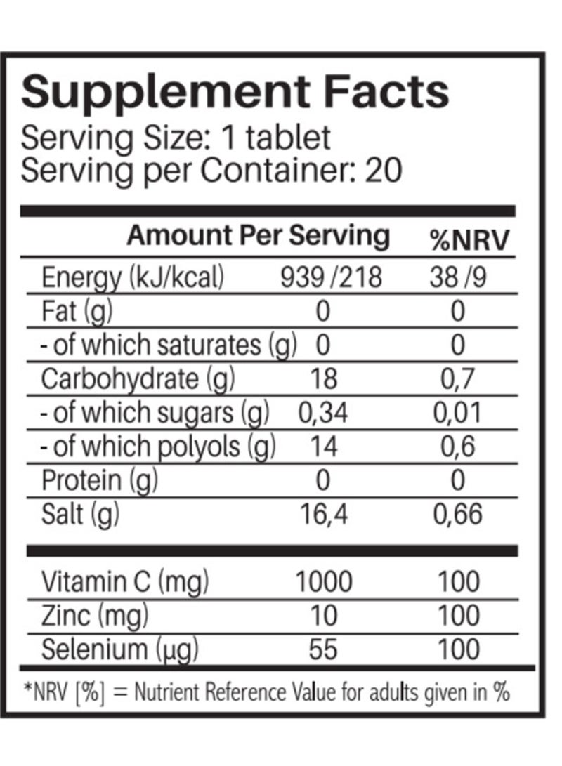 SUNSHINE NUTRITION أقراص فيتامين سي الفوارة 2000 ملجم خالية من السكر بنكهة البرتقال تساعد في الحفاظ على الجهاز المناعي 20 قرصًا 80 جرامًا - Image 2