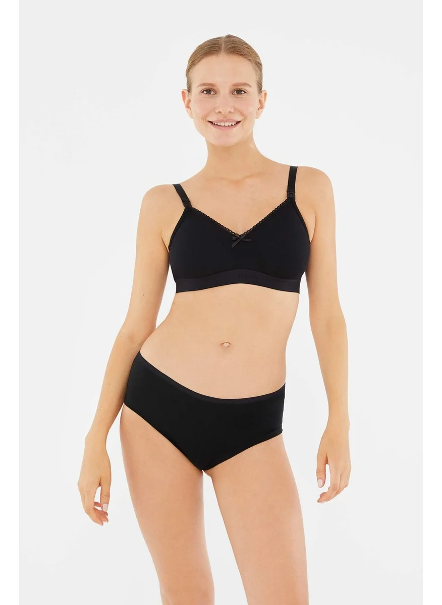 داجي Black Single Jersey Hipster Panties