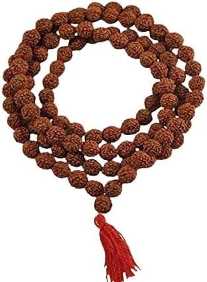 GRI9 Original Rudraksha Mala With Certificate For Wearing And Japa Mala (5 Mukhi Mala, 108 Beads Mala Rosary Garland) - Image 1