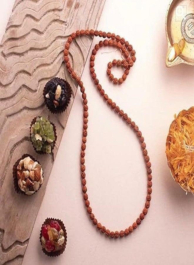 GRI9 Original Rudraksha Mala With Certificate For Wearing And Japa Mala (5 Mukhi Mala, 108 Beads Mala Rosary Garland) - Image 4