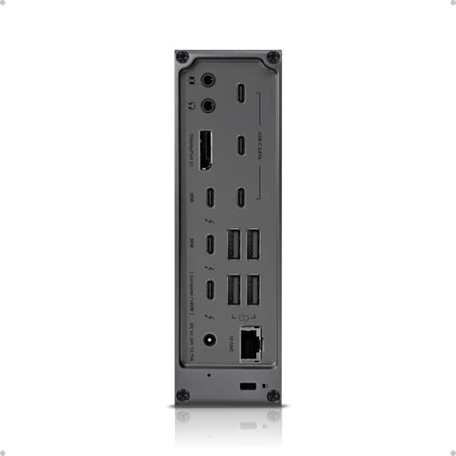 CalDigit TS5 PLUS - Thunderbolt 5 Dock - 20 Port, 10Gb Ethernet, 140W dedicated host Charging, TBT-5 x 3, USB 10Gb/s x10, Dual USB Controllers, Up to Two 8K 60Hz Displays, 1.0m Braided Cable, 330W PSU - Image 2