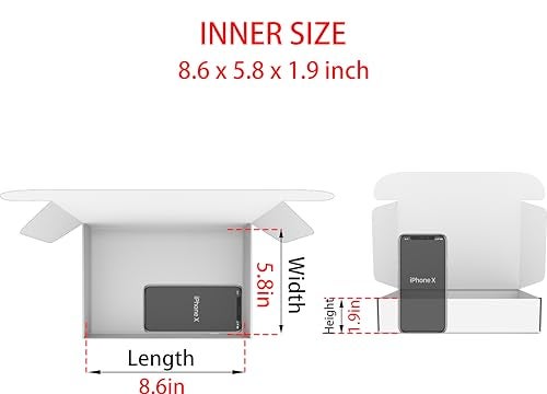 Lmuze Small White Shipping Boxes for Small Business Pack of 25-9x6x2 inches Cardboard Corrugated Mailer Boxes for Shipping Packaging Craft Gifts Giving Products - Image 2