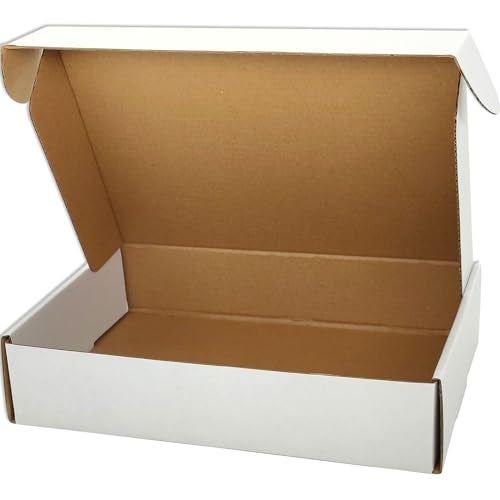 Lmuze Small White Shipping Boxes for Small Business Pack of 25-9x6x2 inches Cardboard Corrugated Mailer Boxes for Shipping Packaging Craft Gifts Giving Products - Image 3