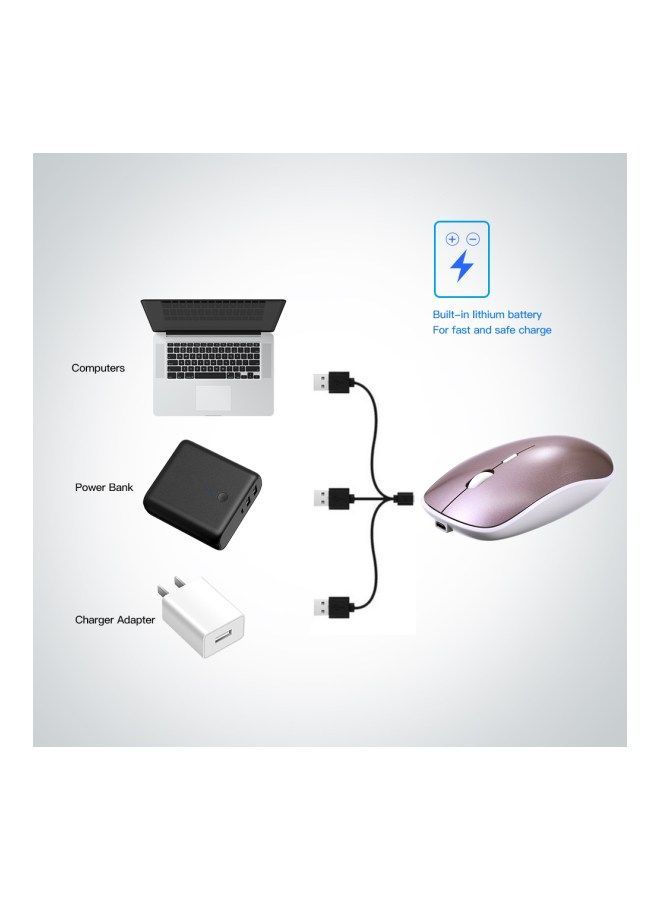 NIBEMINENT Wireless Optical Mouse White  - Image 4