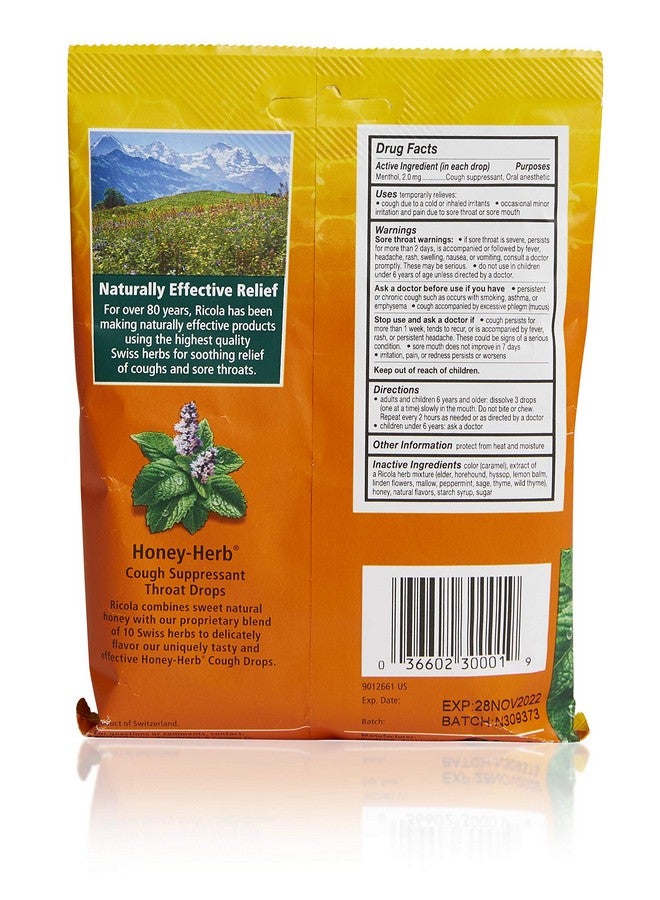 Ricola Ricola Honey Herb Herbal Cough Suppressant Throat Drops, 24ct Bag (Pack of 5)  - Image 2