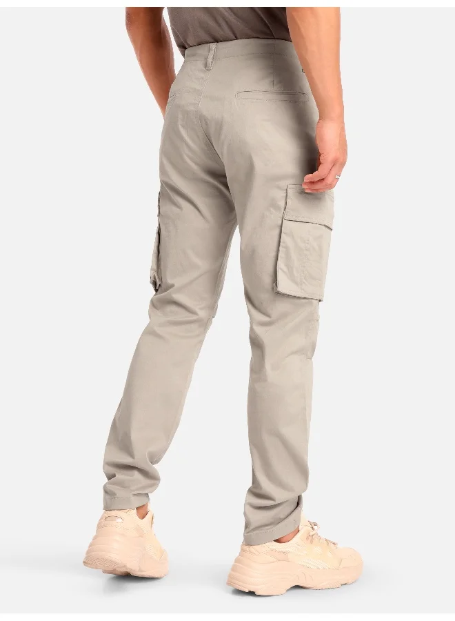 Beyoung Cream Cargo Pants for Men