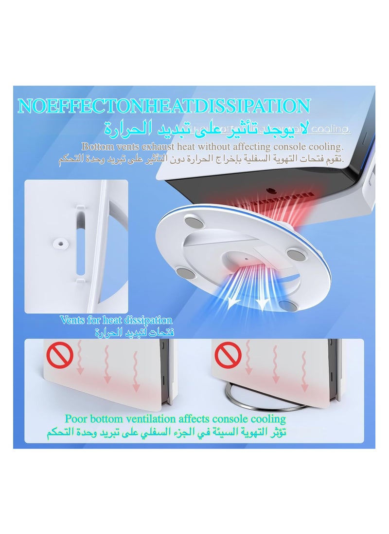 Ipega - Vertical Stand for PS5 Slim Console Disc and Digital with Screw,Playstation 5 Slim Console（White） - Image 1