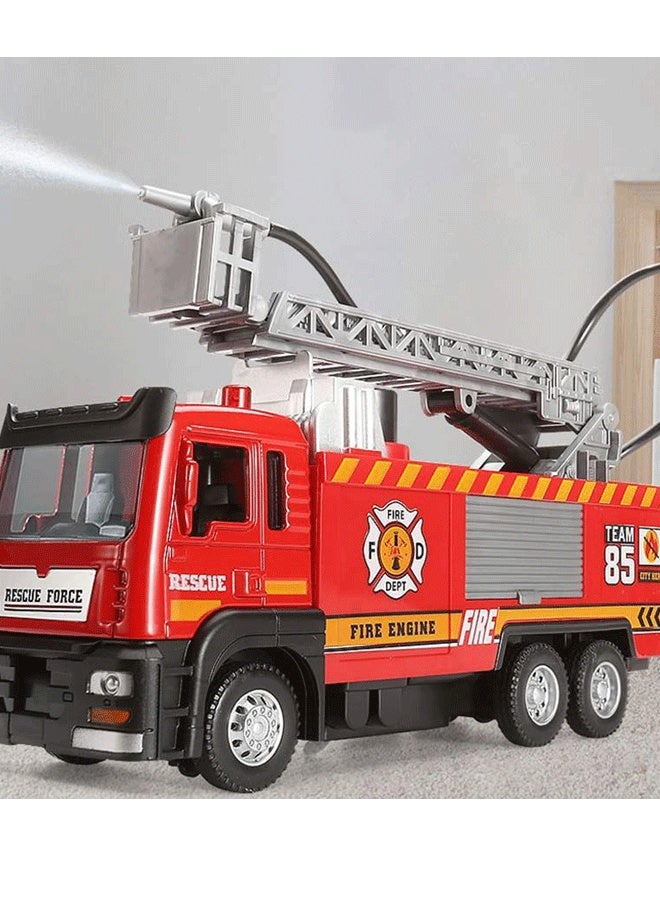 XiuWoo Spray Water Truck Toy Firetruck Fireman Fire Truck/engine Vehicle Car Music Light Educational Boy Eletric Toys for Children  - Image 4