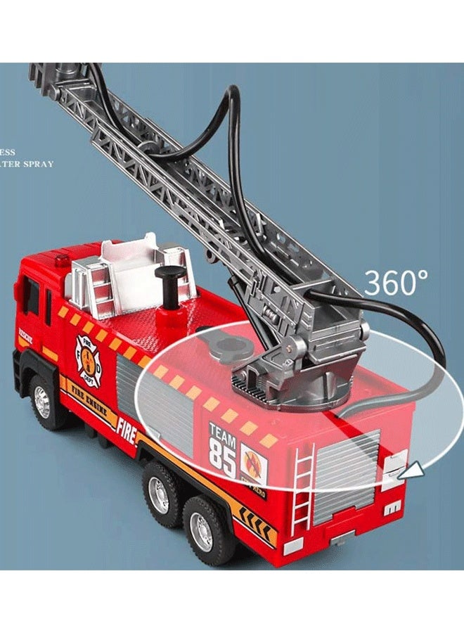 XiuWoo Spray Water Truck Toy Firetruck Fireman Fire Truck/engine Vehicle Car Music Light Educational Boy Eletric Toys for Children  - Image 3