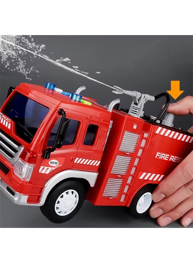 XiuWoo Spray Water Truck Toy Firetruck Fireman Fire Truck/engine Vehicle Car Music Light Educational Boy Eletric Toys for Children - Image 5
