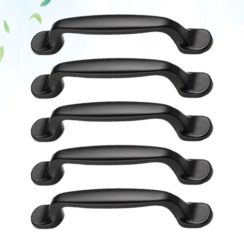 Matte Black Aluminum Alloy Cabinet Handles 5pcs Drawer Pulls For Kitchen Wardrobe Closet - Image 4
