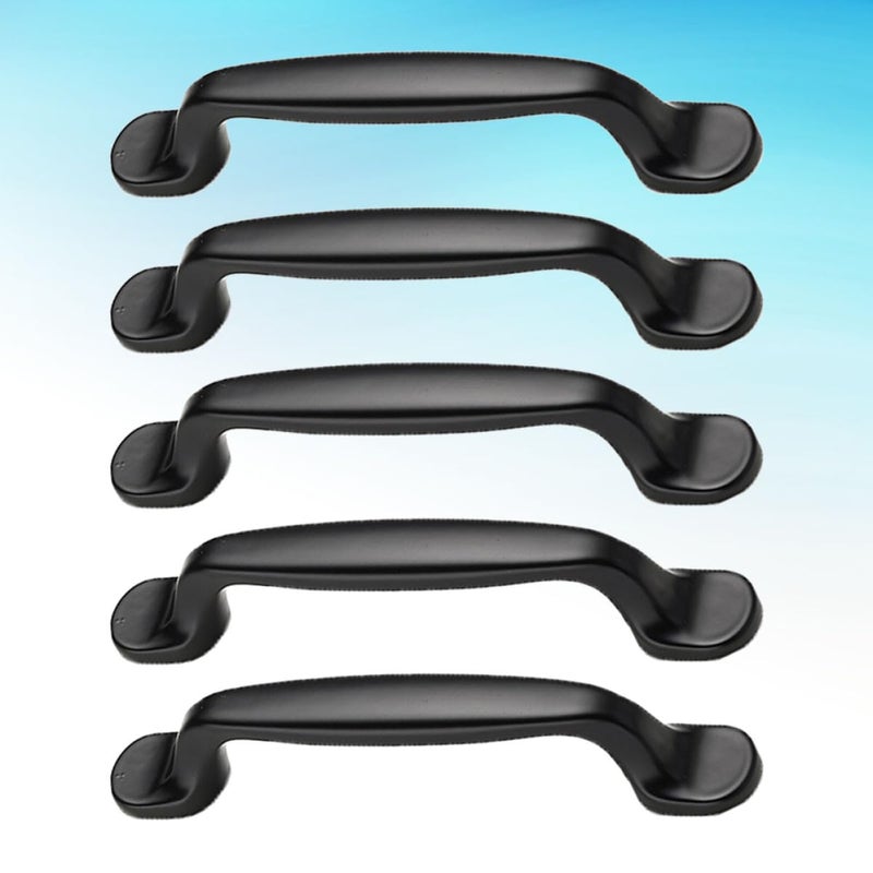 Matte Black Aluminum Alloy Cabinet Handles 5pcs Drawer Pulls For Kitchen Wardrobe Closet - Image 5