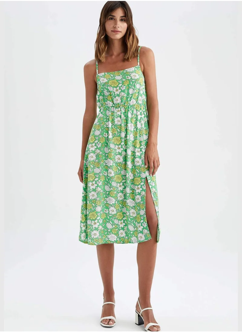 DeFacto Polka Dot Patterned Spaghetti Strap Midi Dress