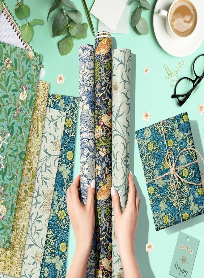 iKammo 12 Sheet Vintage Spring Vine Wrapping Paper Birthday Gift Wrap Paper Retro DIY Decorative Craft Art Paper for Party Decor Supplies, 20 x 27 Inch (Spring Vine - Image 5