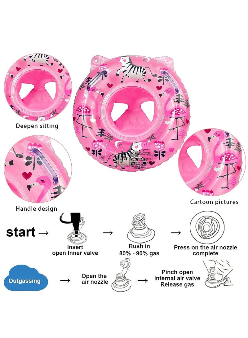 SYOSI Baby Swimming Float Ring,Baby Swimming Float,Baby Swimming Ring,Baby Swimming Float Ring Pool,Inflatable Swimming Ring with Float Seat for 6-48 Months Children. - Image 3