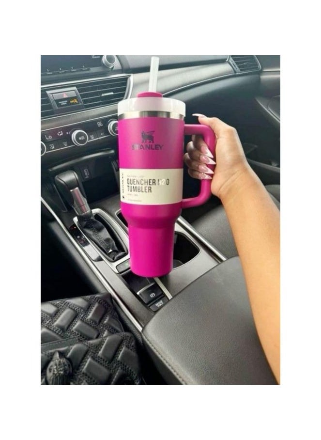 Stanley Stainless Steel Thermal Mug with Lid and Straw Keeps Hot, Cold and Iced Drinks 1.18L  - Image 4