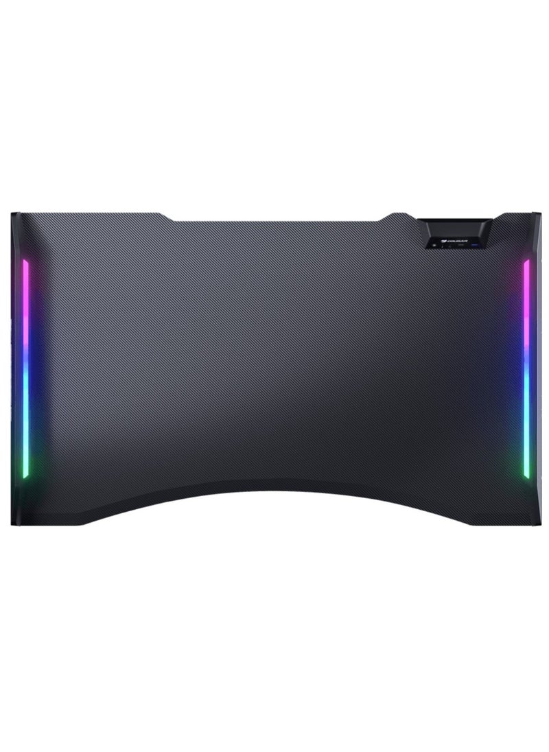 Cougar Cougar Mars 120 Gaming Desk, USB 3.0 (1), USB 2.0 (1), 3.5mm Audio Jack (2) RGB Button - Black | 3M1201WB.0001  - Image 2