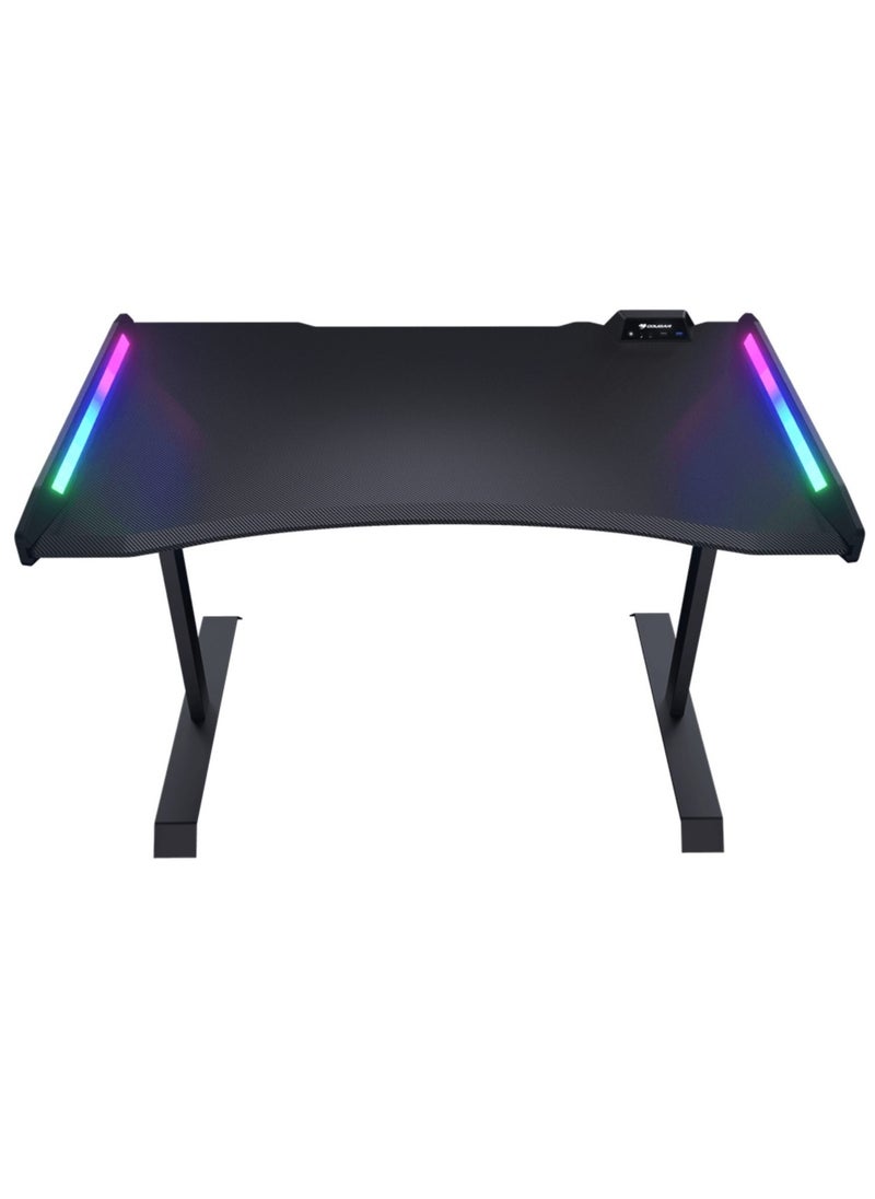 Cougar Cougar Mars 120 Gaming Desk, USB 3.0 (1), USB 2.0 (1), 3.5mm Audio Jack (2) RGB Button - Black | 3M1201WB.0001  - Image 3