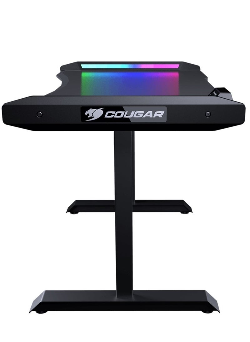 Cougar Cougar Mars 120 Gaming Desk, USB 3.0 (1), USB 2.0 (1), 3.5mm Audio Jack (2) RGB Button - Black | 3M1201WB.0001  - Image 5