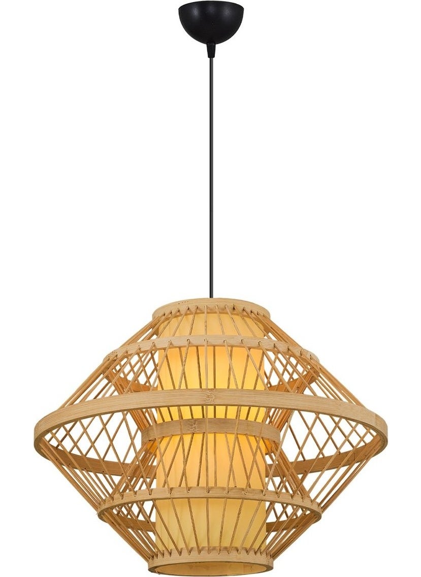 Bamboo 4458-75 Single Wicker Pendant Lamp 101 x 120 cm Living Room / Sitting Room E27 Modern White 1 - pzsku/Z4FE8A4419D6A4E2B4694Z/45/_/1730837881/135fc52b-b0cd-4142-ad4e-c7a688cef2e7