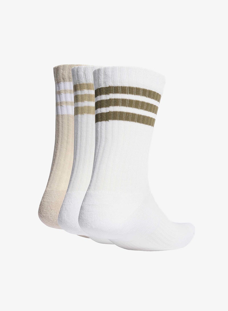 Adidas 3 Pack 3-Stripes Cushioned Crew Socks - Image 2