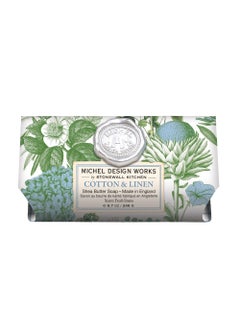 Michel Design Works Michel Design Works Cotton  Linen Large Bath Soap Bar 87 oz 