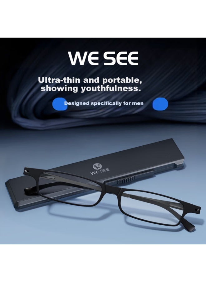 Wesee Reading Gl For Men, German Imported, Portable, High-end Brand, Genuine Foldable, Anti-blue Light, +150 Degrees - Image 1