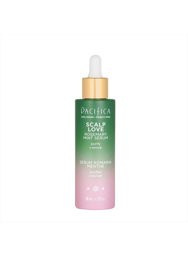 Pacifica سيروم إكليل الجبل والنعناع من بيوتي سكالب لوف، ينقي وينعش فروة الرأس، يغذي ويرطب، زيت البندق الساحر المهدئ، خالٍ من الكبريتات والسيليكون، نباتي وخالٍ من القسوة - Image 1