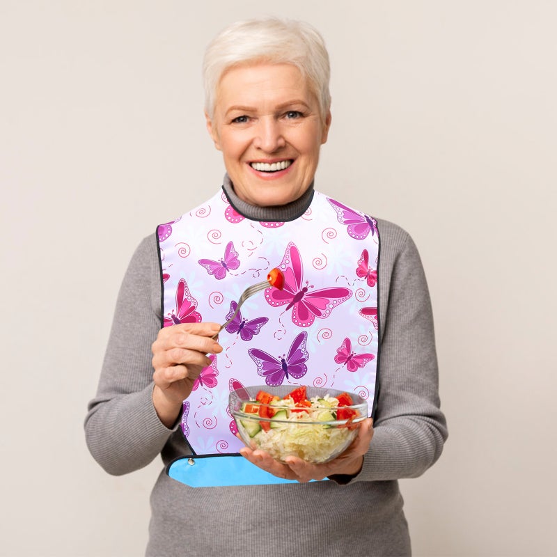 Adult Bib for Eating Protective Elderly Bib Clothing Protector - Image 4