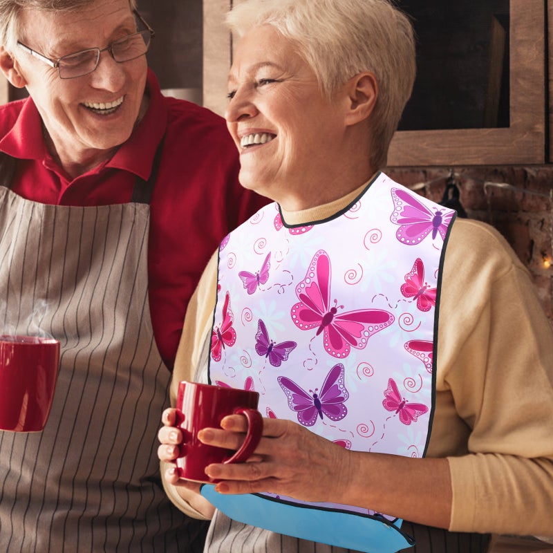 Adult Bib for Eating Protective Elderly Bib Clothing Protector - Image 3
