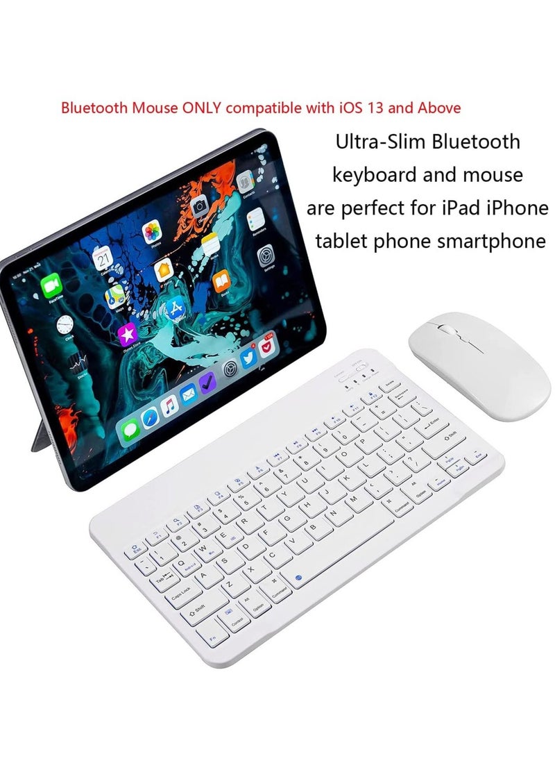 ELTRAZONE Wireless Keyboard|Mouse, Bluetooth Wireless Rechargeable Keyboard with Charging Cable, Ultra Thin Keyboard for iPad Smartphone Computer, Compatible with Android/iOS/Windows/Mac System-Blue  - Image 2