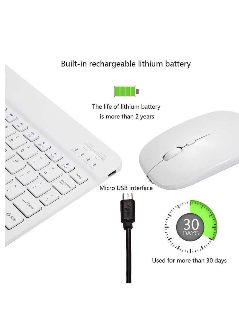 ELTRAZONE Wireless Keyboard|Mouse, Bluetooth Wireless Rechargeable Keyboard with Charging Cable, Ultra Thin Keyboard for iPad Smartphone Computer, Compatible with Android/iOS/Windows/Mac System-Blue  - Image 5