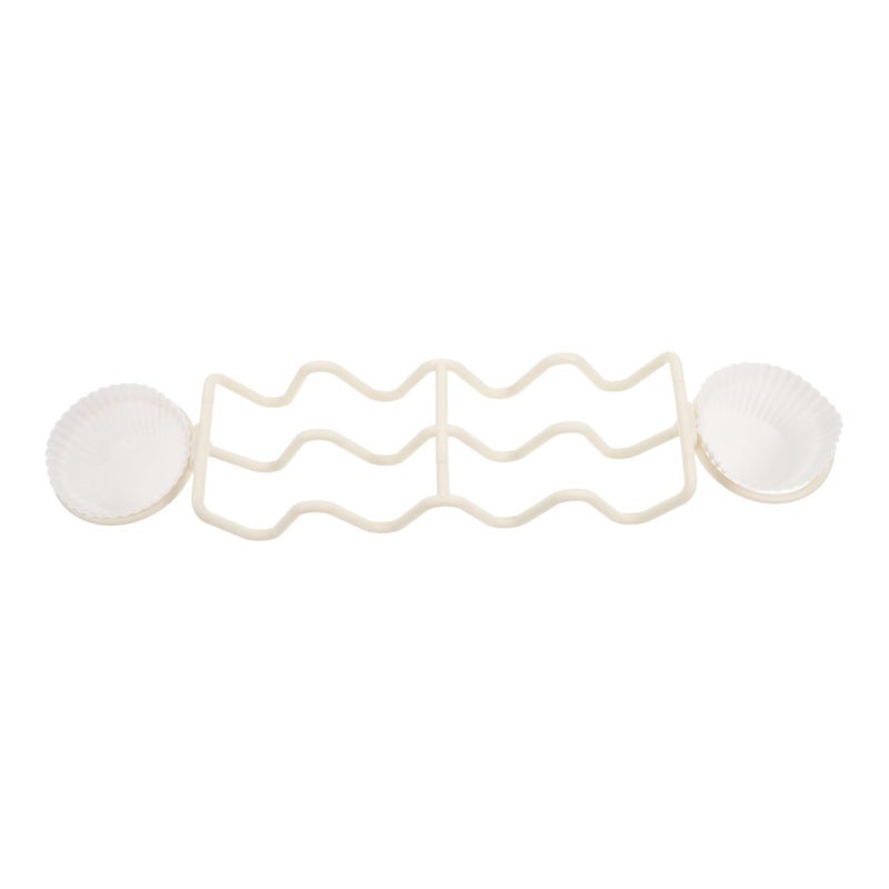 Beige Taco Holder Stand with Detachable Rack for Organized Serving and Easy Clean - Image 2