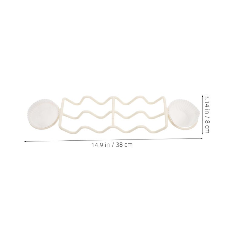 Beige Taco Holder Stand with Detachable Rack for Organized Serving and Easy Clean - Image 3