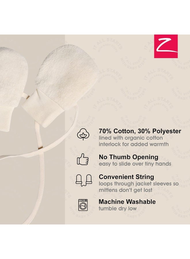 Zutano Zutano Baby Fleece Thumbless Mittens, Outdoor Winter Mittens for Babies  - Image 3