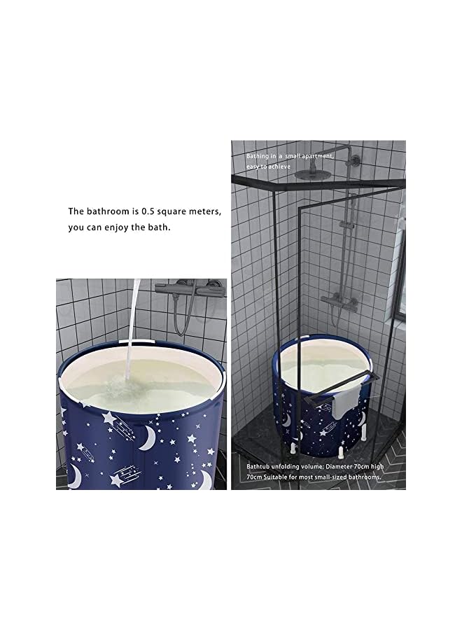 The Bros Blue Soaking Portable Bathtub Adult, Frees Standing Foldable Bathtub Adult, Eco-Friendly SPA Bath Tub, Folding Bathtub is Ideal for Bathing Hot and Ice Baths - Image 4